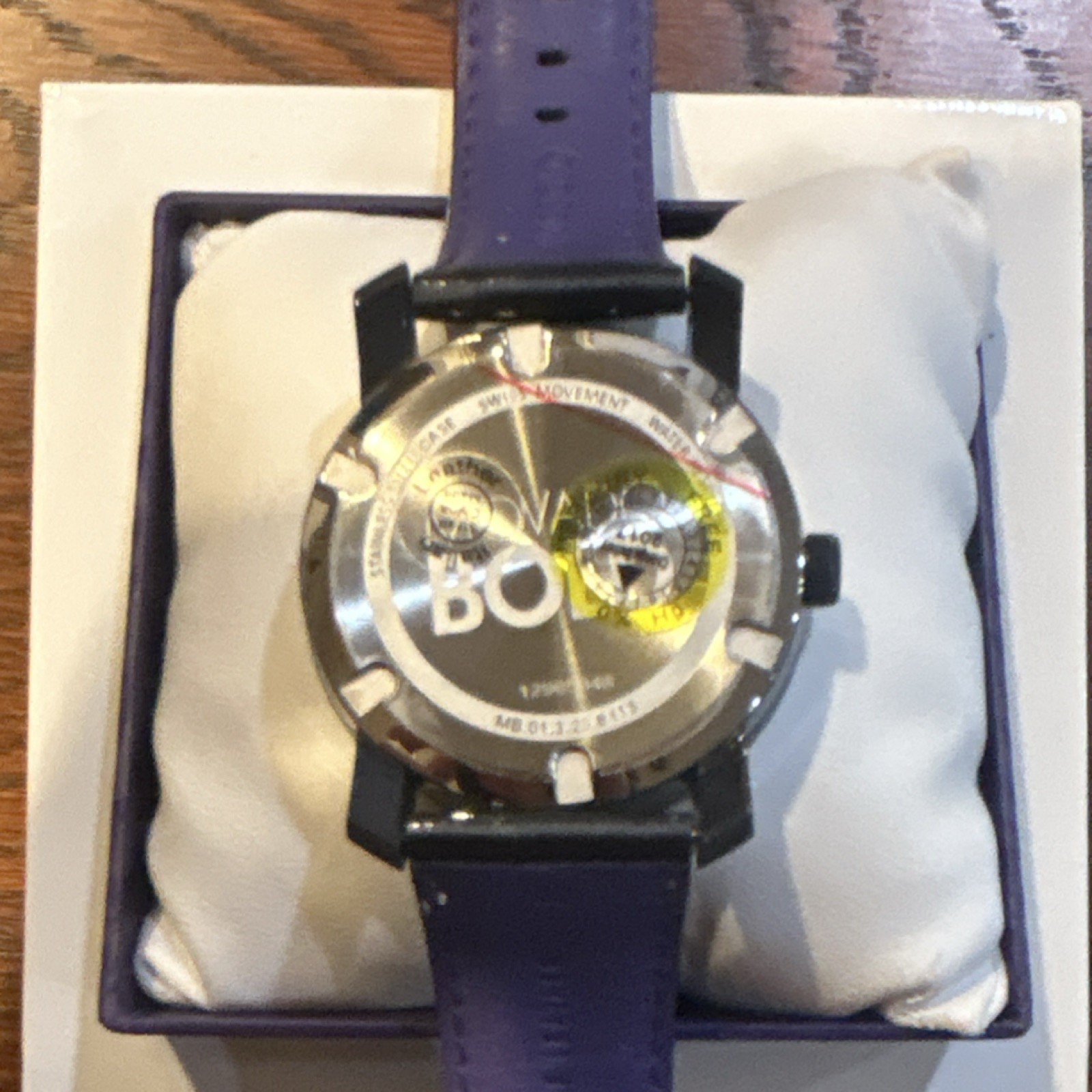 MOVADO Bold Purple/ Blue Women’s Watch 41mm Blue Glitter Dial Stainless Steel