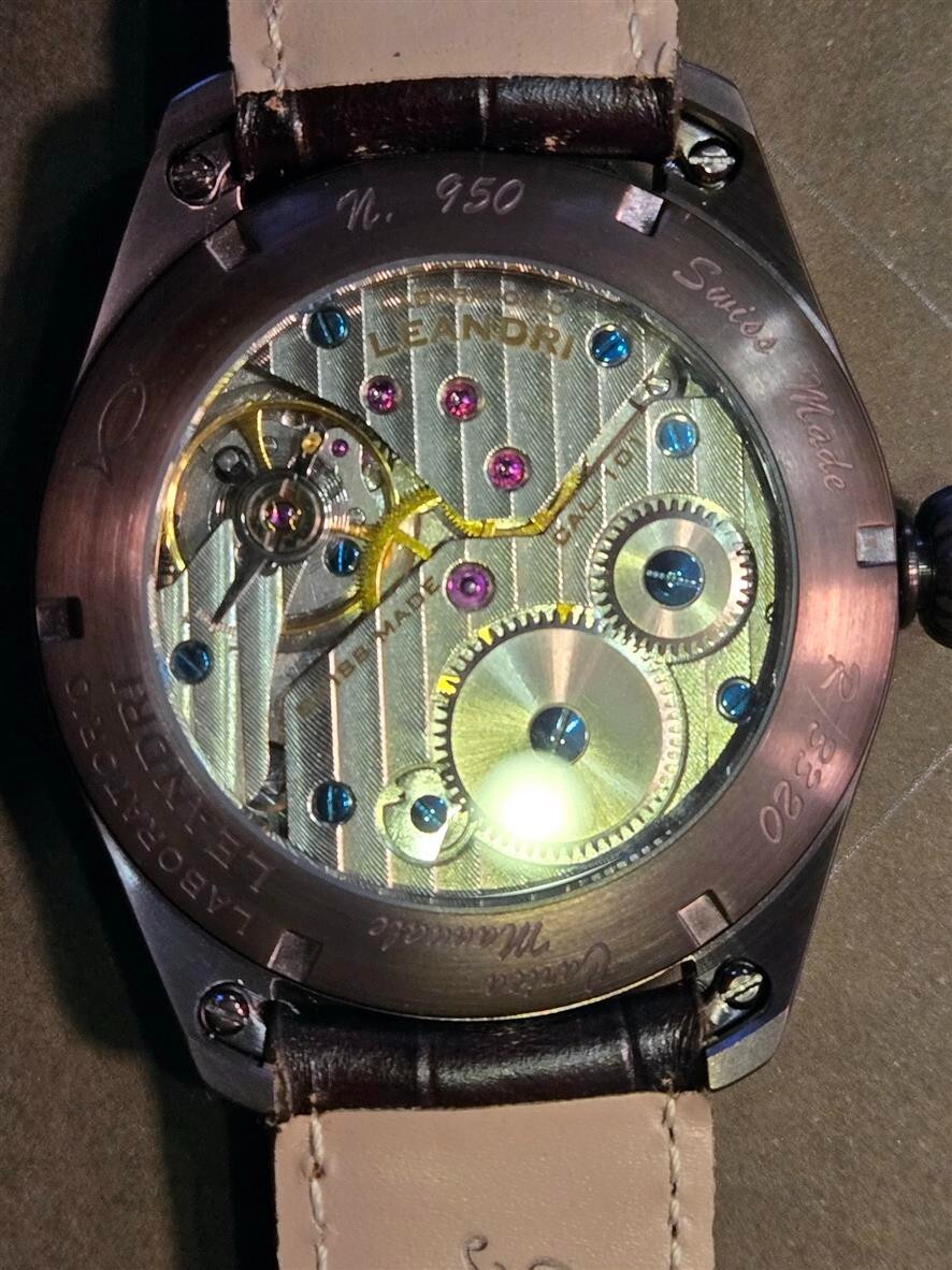 LEANDRI Swiss Made Italian No Radiation Military Mens Watch with Panerai Strap