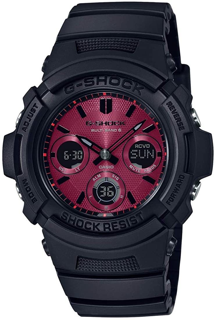 [New] Casio G-Shock AWG-M100SAR-1AJF Black & Red Series Solar Radio Watch Men’s