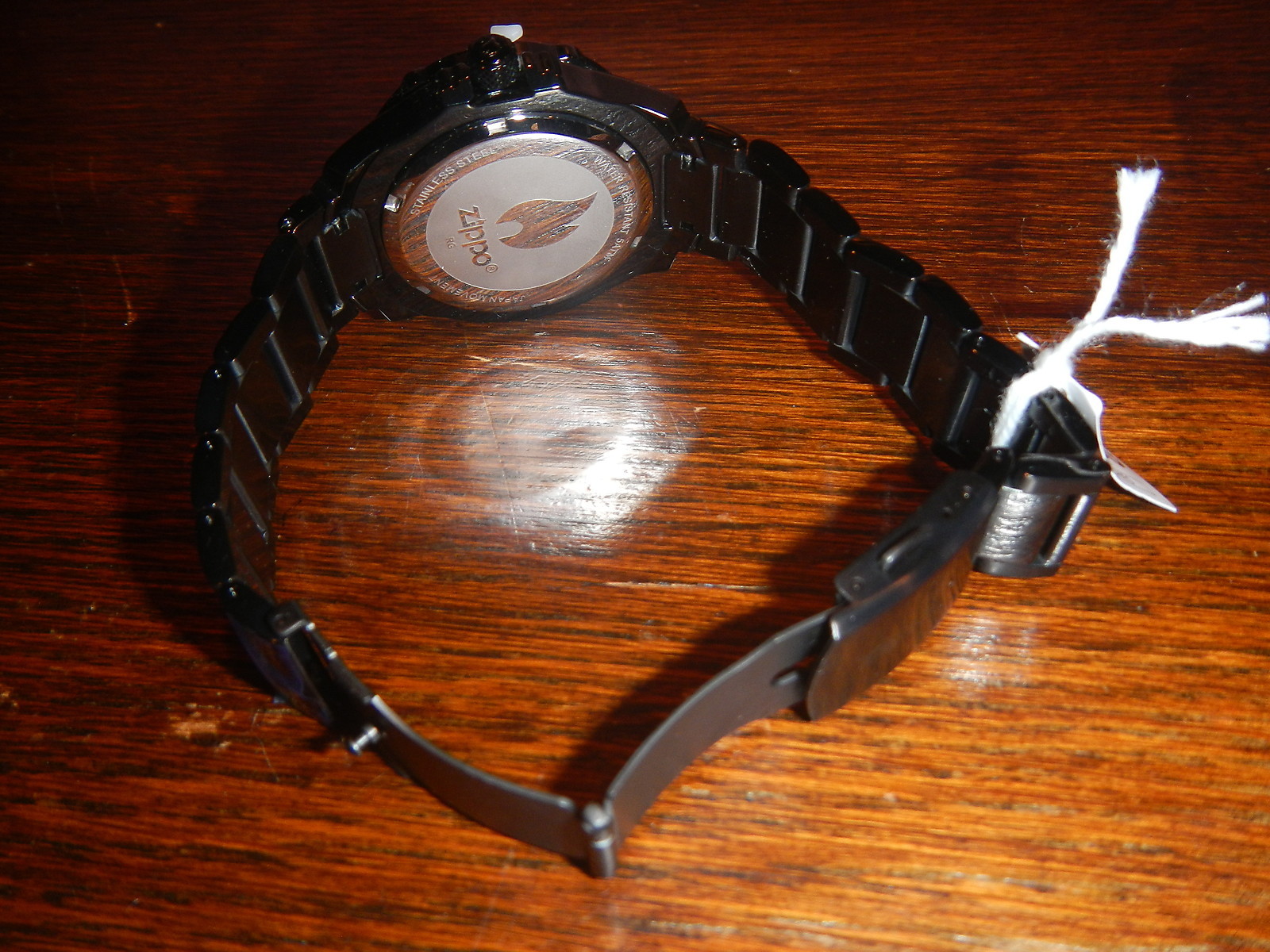 Zippo Black Face PVD Stainless Band Dress Watch 45014 *NEW*