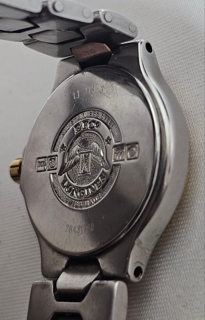 Vintage Longines Conquest L1.113.3 VHP Ladies Watch Navy Blue For Parts Junk JPN