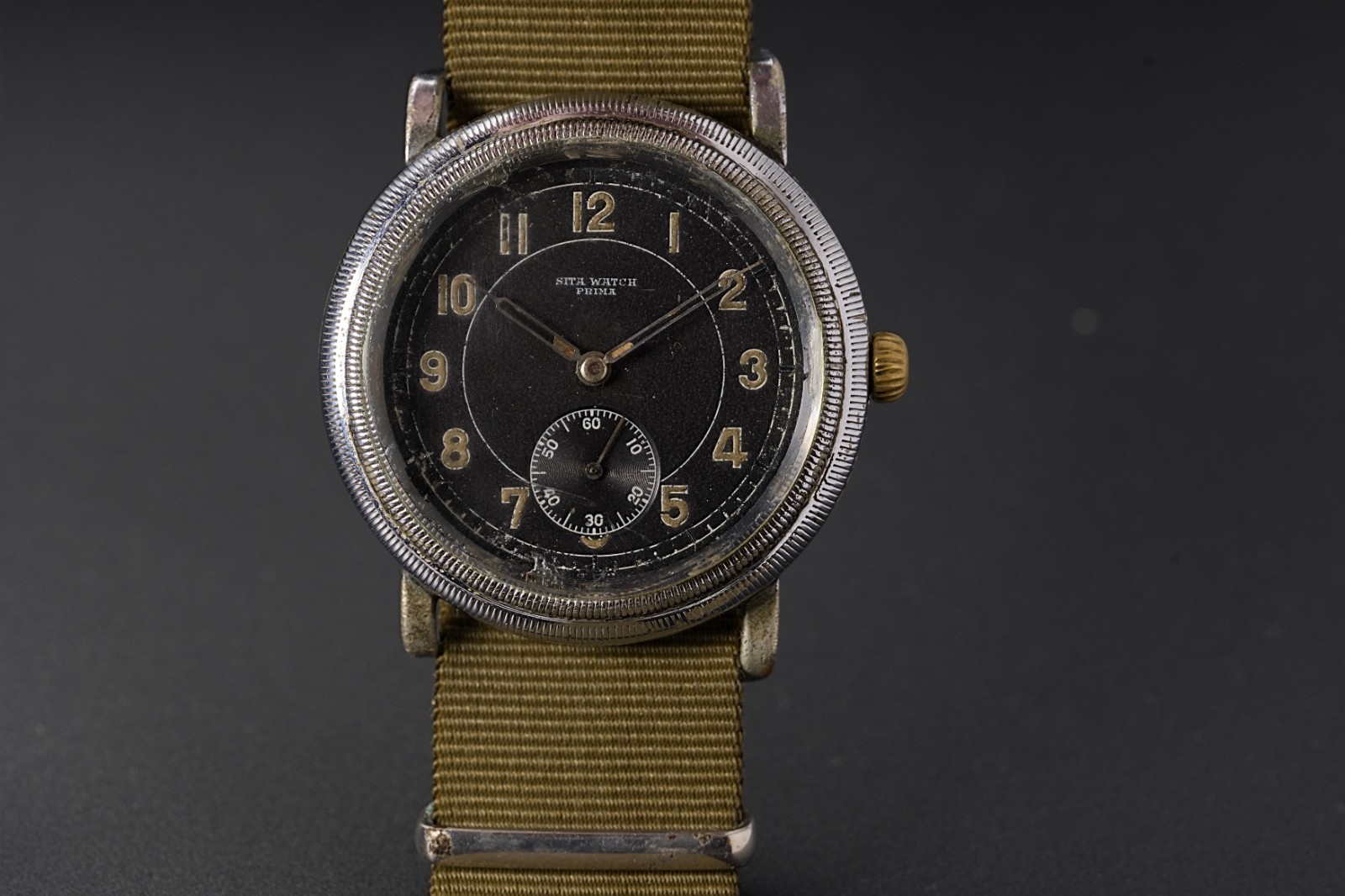 SITA WATCH PRIMA Pilot military big case aviator wristwatch 1940 41mm