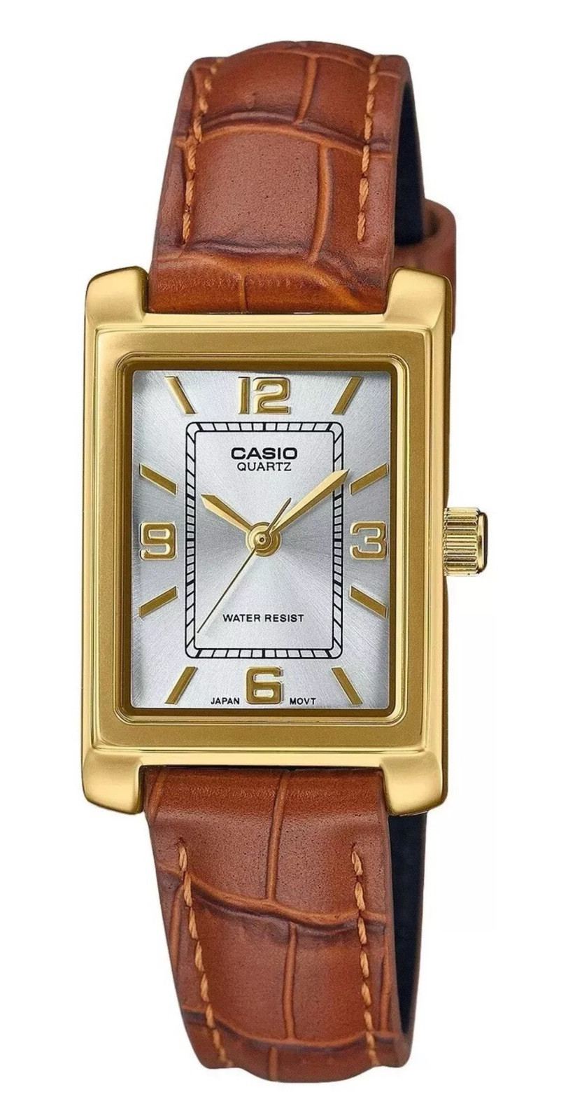 Casio LTP-1234GLL-7A Watch For Women Leather Band Vintage Gold Watches New
