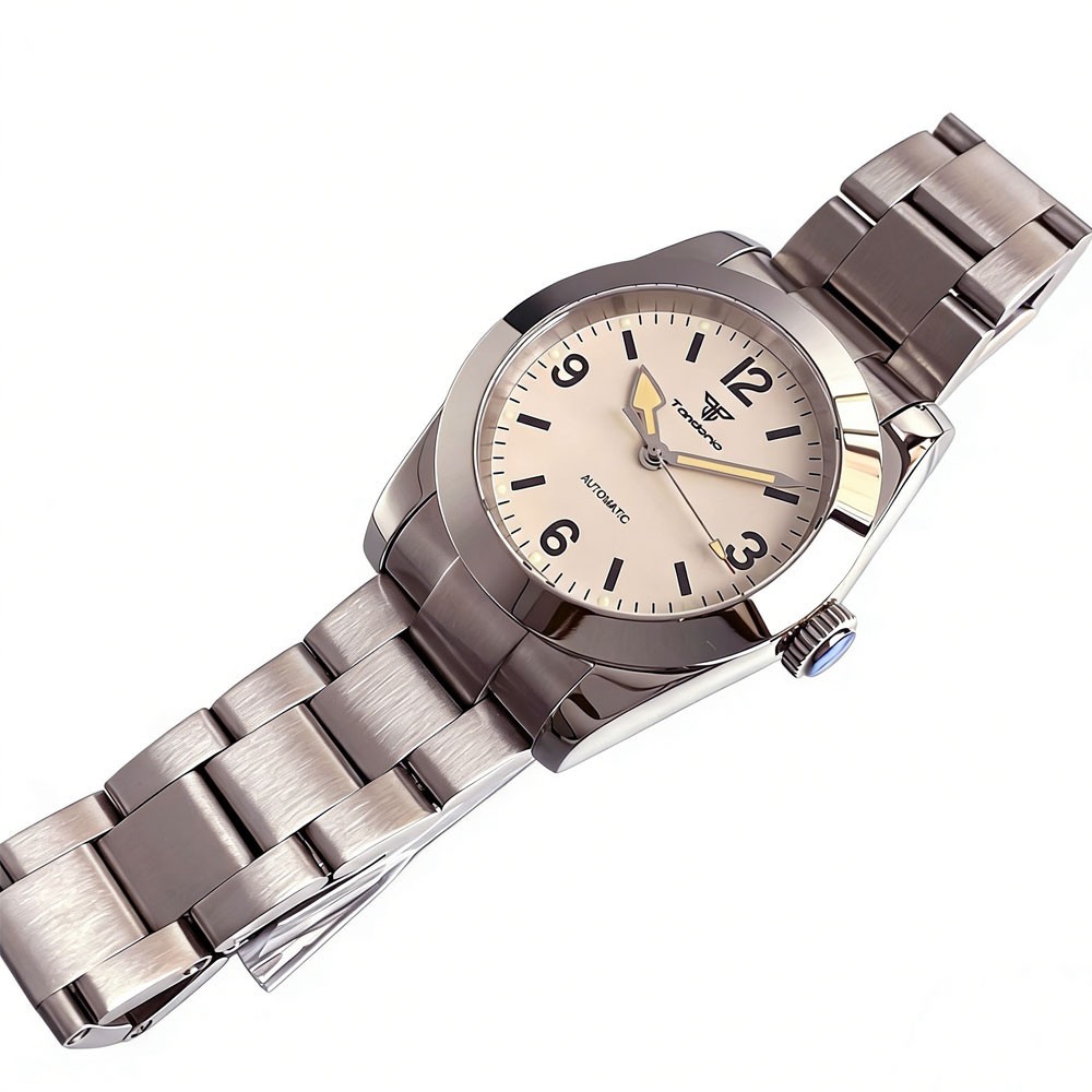 Tandorio 36mm/39mm Explorer Style Sapphire Automatic Men Watch NH35 Glide Clasp