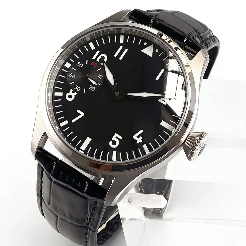 Tandorio New Sapphire Glass 42mm Hand-Wind Men Watches For Asia 6497 ST3600