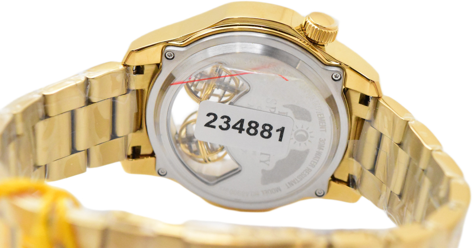 Invicta Specialty Twin-Axis Men’s 46mm Quartz Watch Gold Skeleton Dial 48900