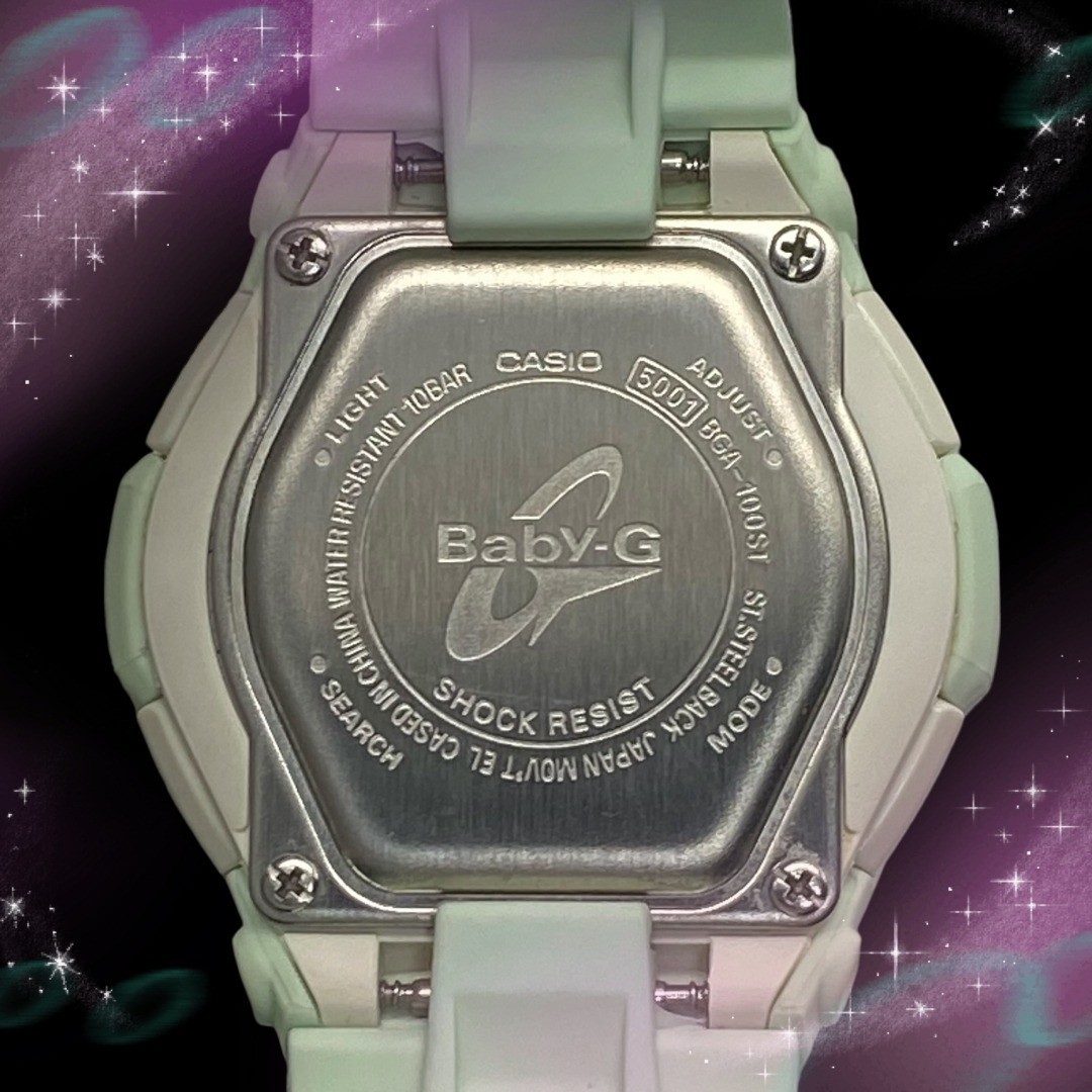 Excellent Condition Working Casio Baby G Ladies Watch Analog Digital Waterproof