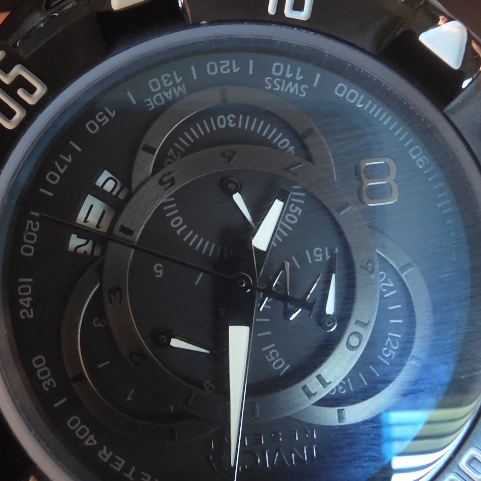 Invicta 6474 Excursion Touring Combat Edition 52mm Black IP Quartz Chronograph