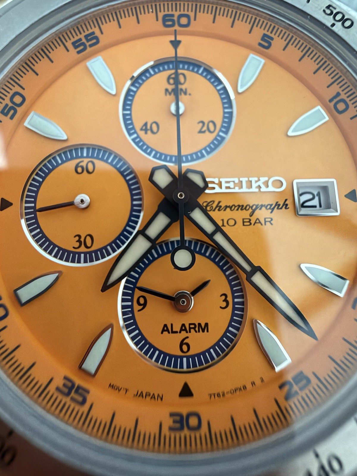 SEIKO NEO-VINTAGE Macchina Sportiva Chronograph Quartz Orange Dial 100m 38mm