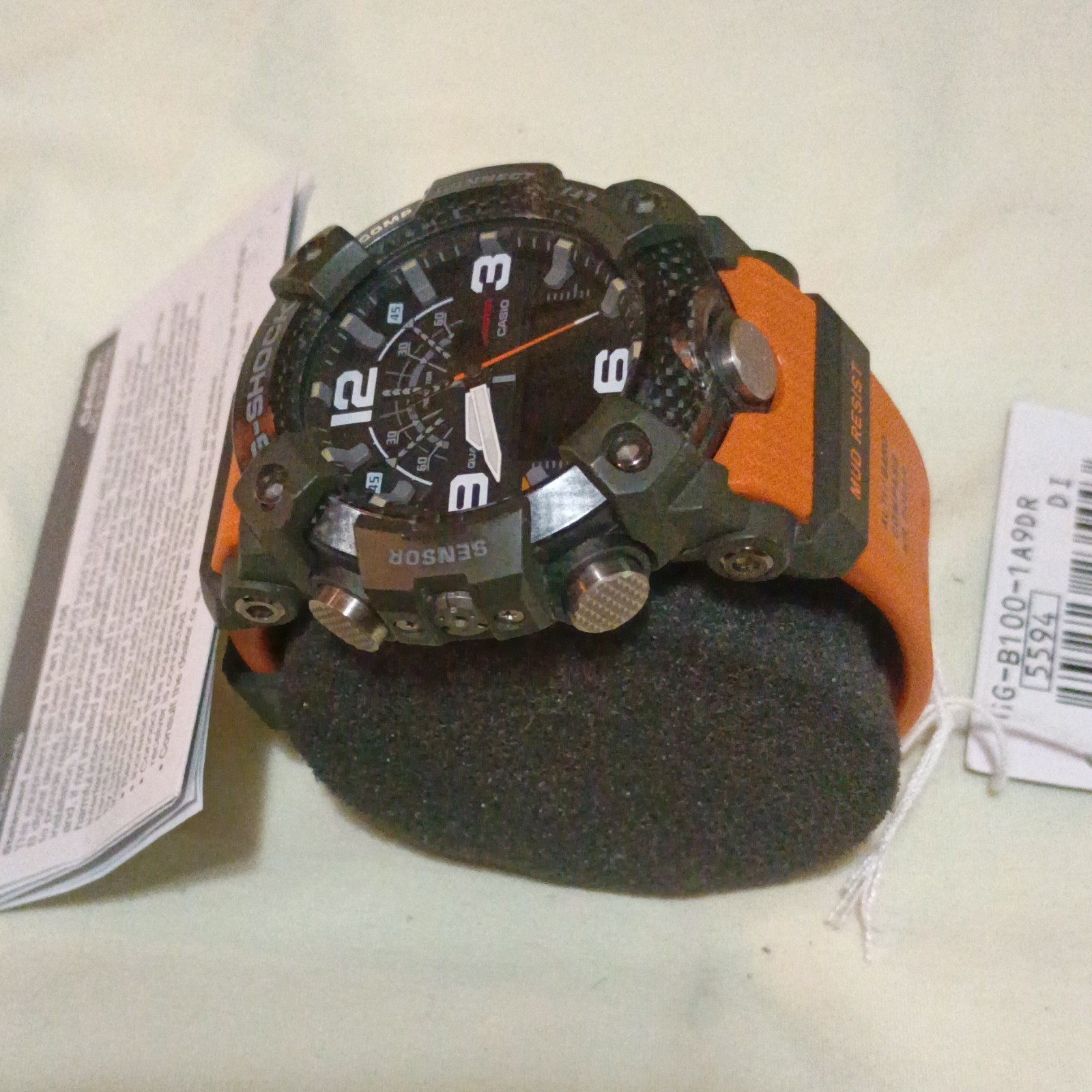 Casio G-SHOCK Mudmaster GG-B100 Bluetooth Carbon Quad 200m Orange/Black