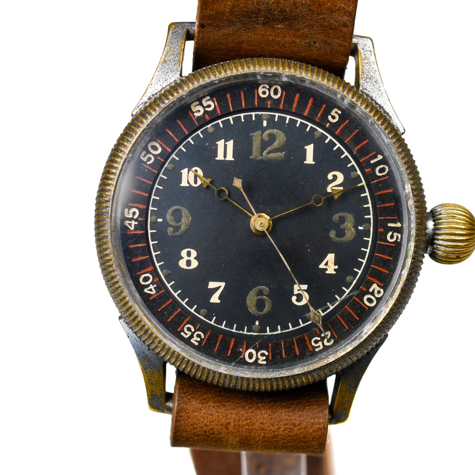 Seikosha Tensoku 1940’s Japanese Military Issued Pilot Aviator 48mm Manual Wind