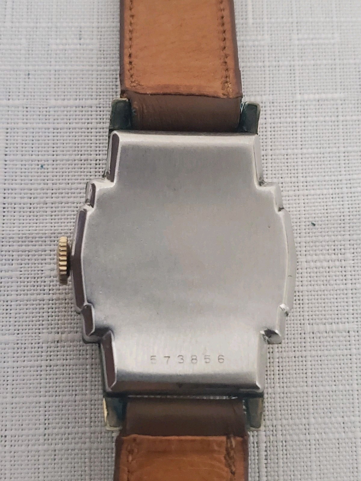 Benrus Shock Absorber Model BB3 Gold Filled Bezel Tank Watch For Repair or Parts