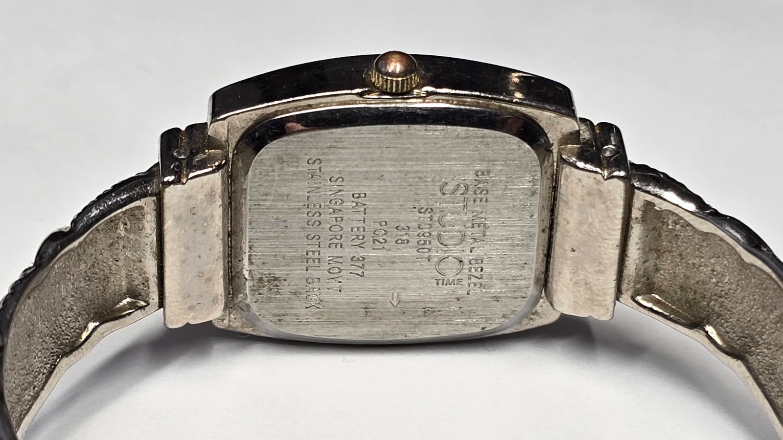 STUDIO Time STD950T Cuff Bracelet Quartz Analog Women’s Watch Sz. 6″ New Battery