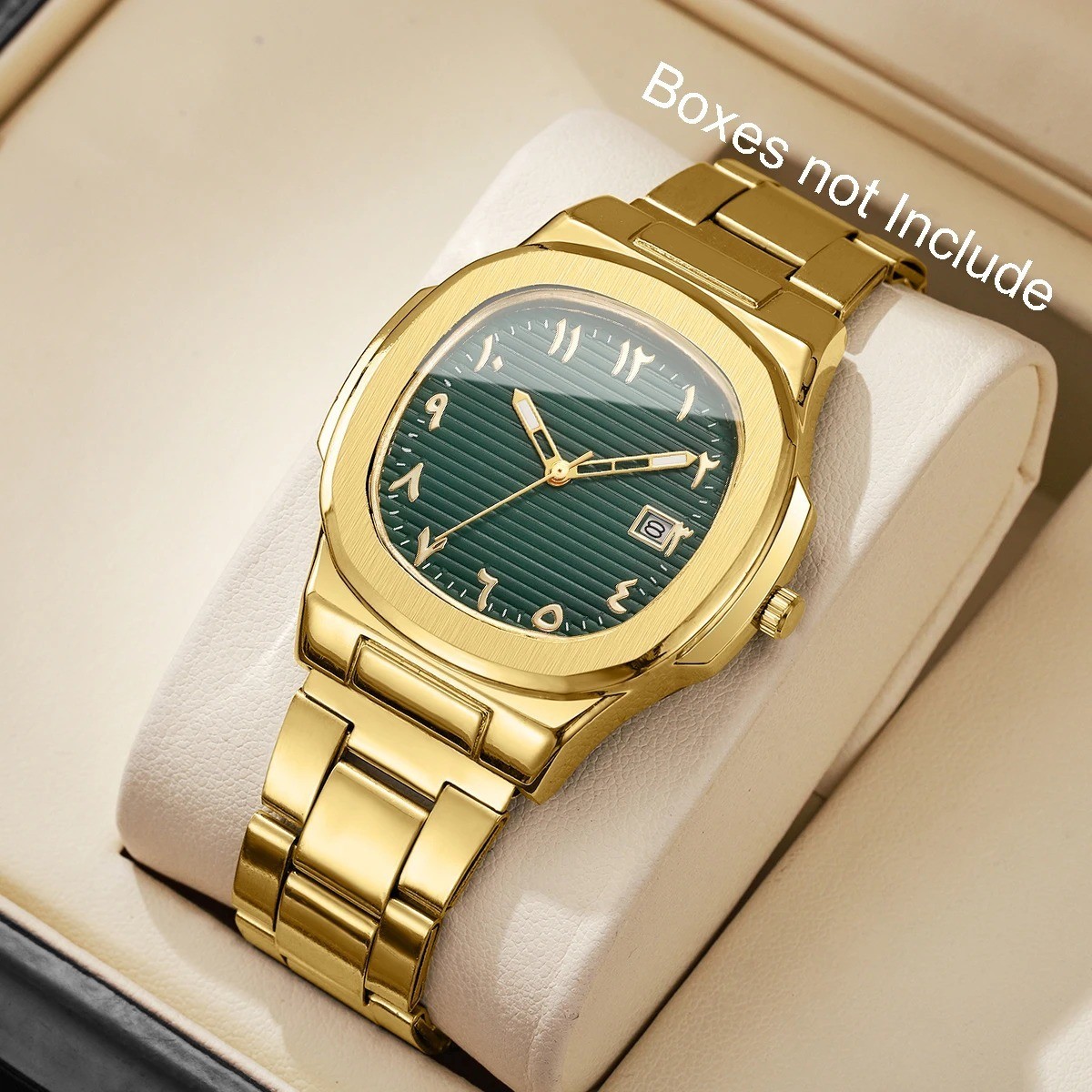 Montres d’affaires de luxe pour hommes, cadran carré, bracelet en acier inoxydab