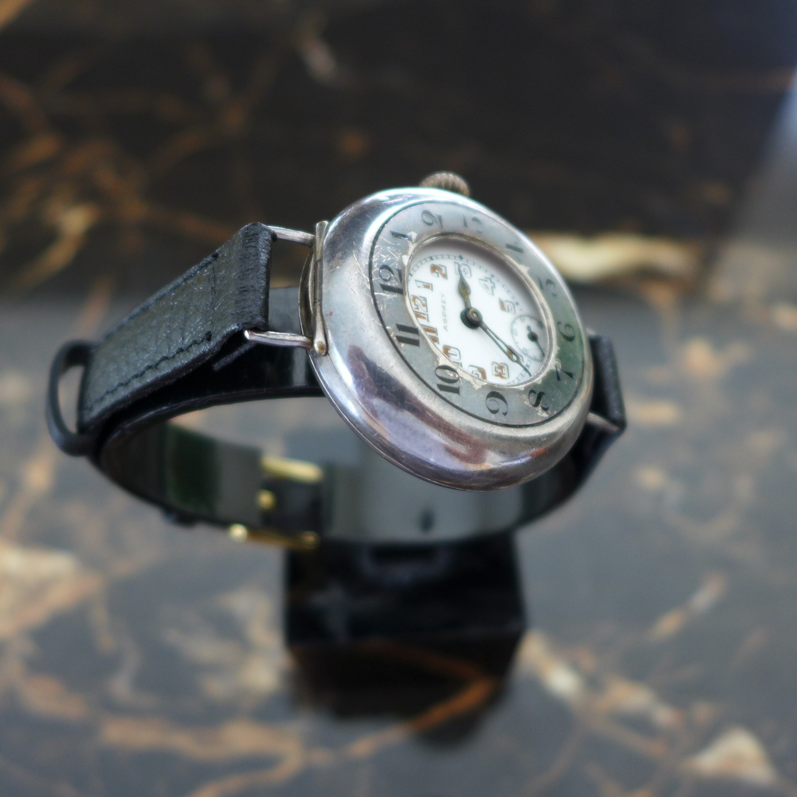 A WW1 1917-18 BRITISH MILITARY ROLEX “ASPREY”OFFICERS TRENCH SILVER HALF HUNTER