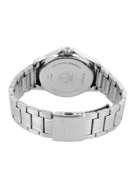 Titan Mens Watch Midnight Blue Dial Multi Function Stainless Steel Bracelet 50M