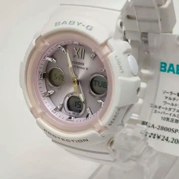 CASIO BABY-G BGA-2800SP-7A1JR Ladies Analog-Digital Wrist Watch White New in Box