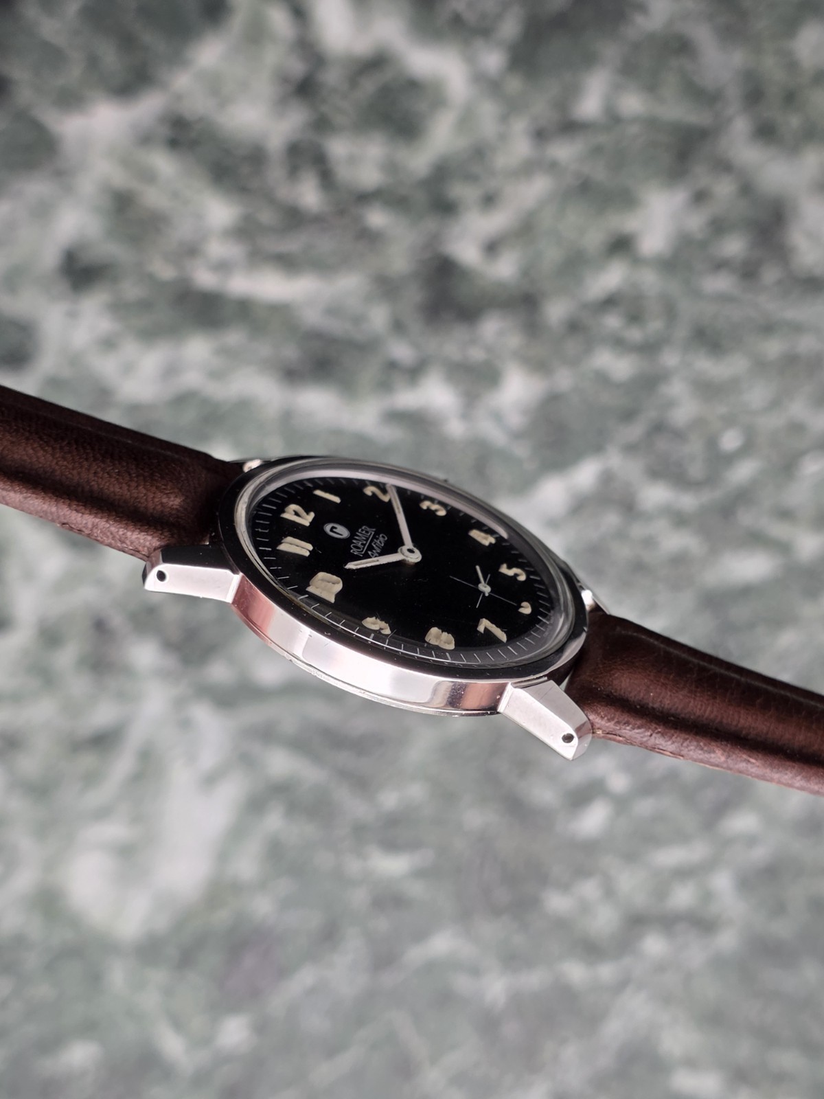 Roamer Amphibious Black Dial Vintage Watch