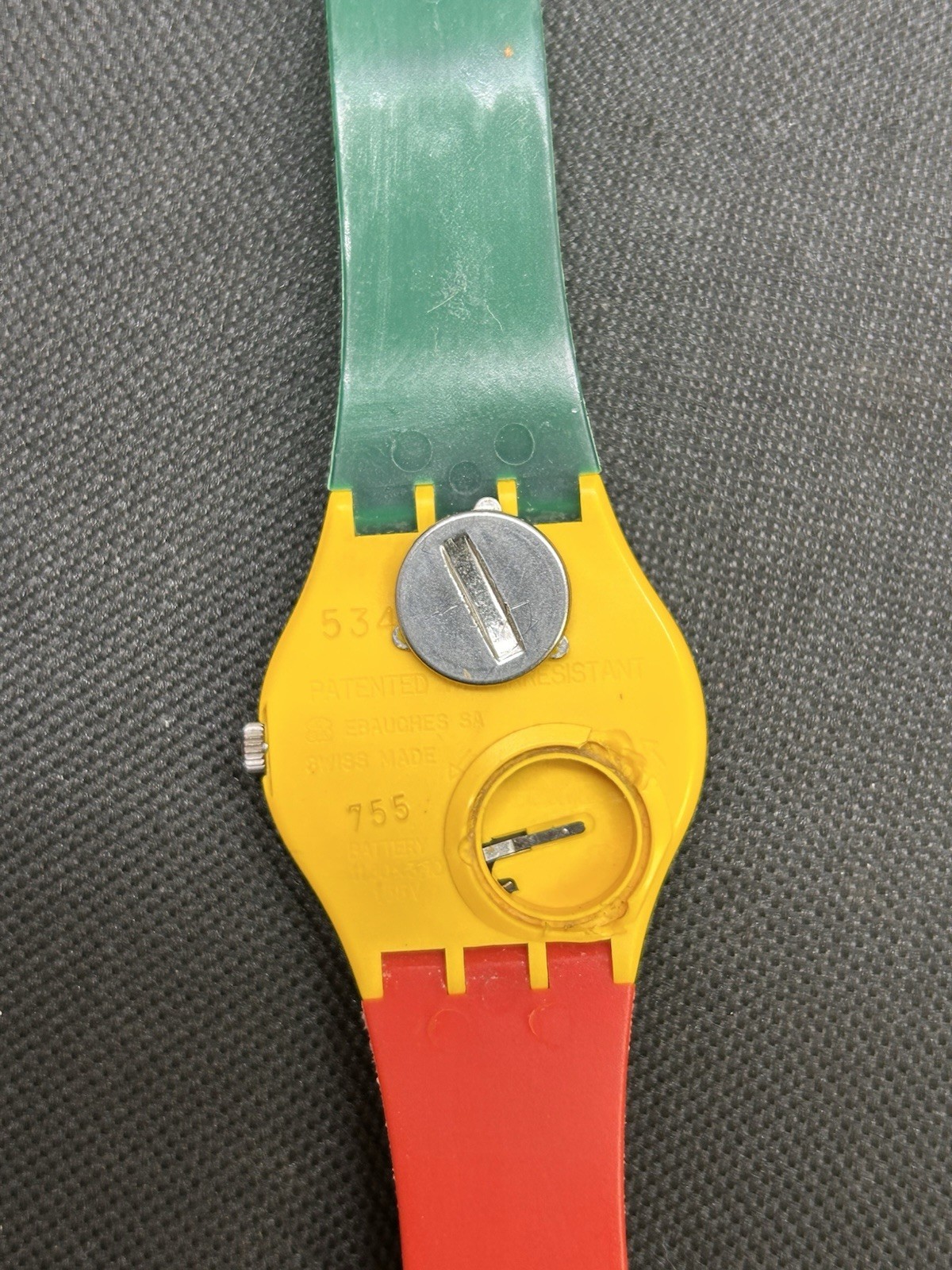 SWATCH Rare Vintage Swatch McGregor (GJ100) Wristwatch! Green, Yellow, Red