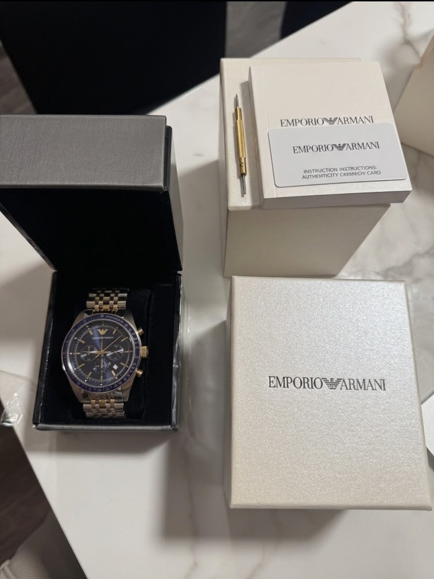 Emporio Armani AR6088 Men’s Sport Two Tone Watch
