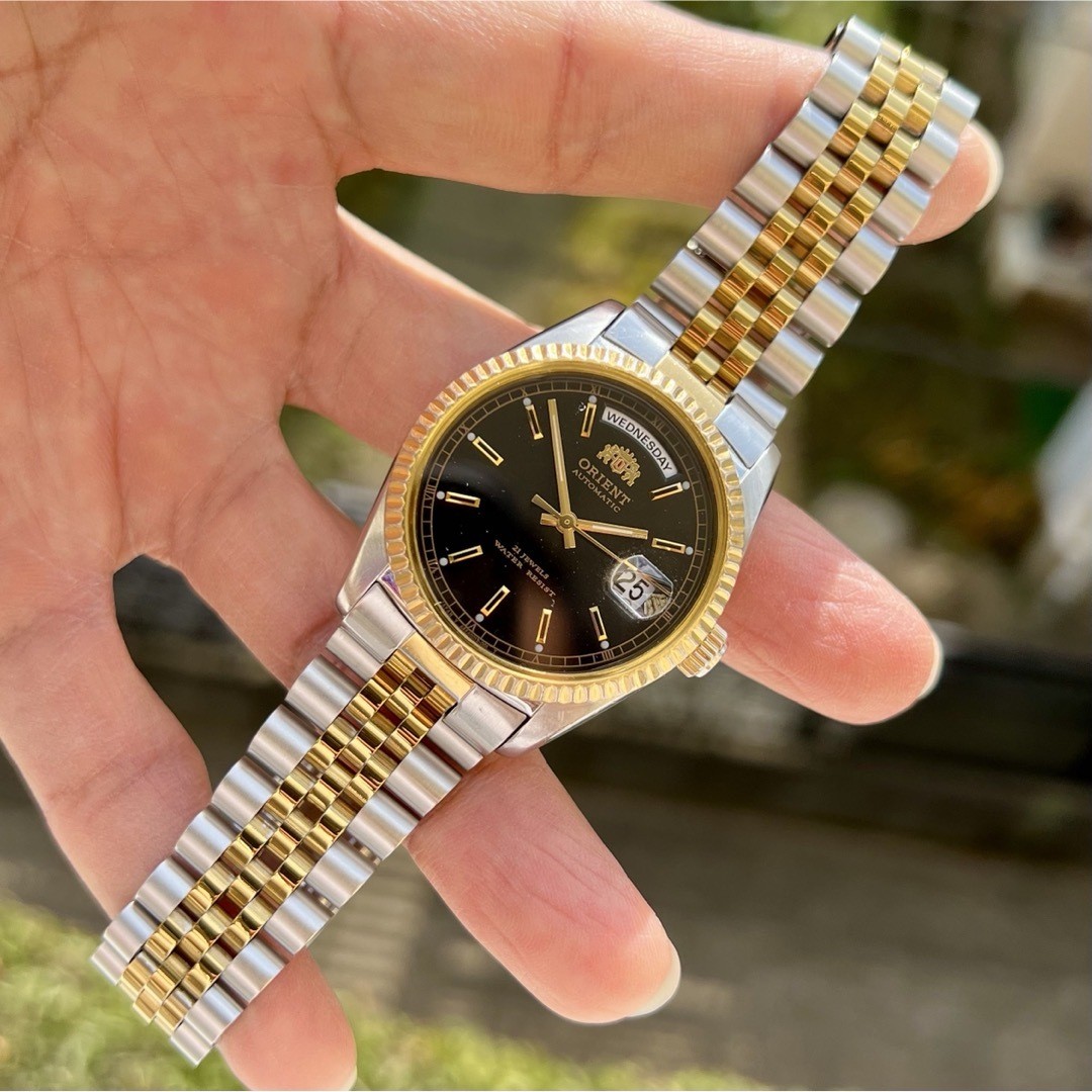 ORIENT President Day-Date Working Auto 36mm OH 2026 Box Sapphire Watch #3368