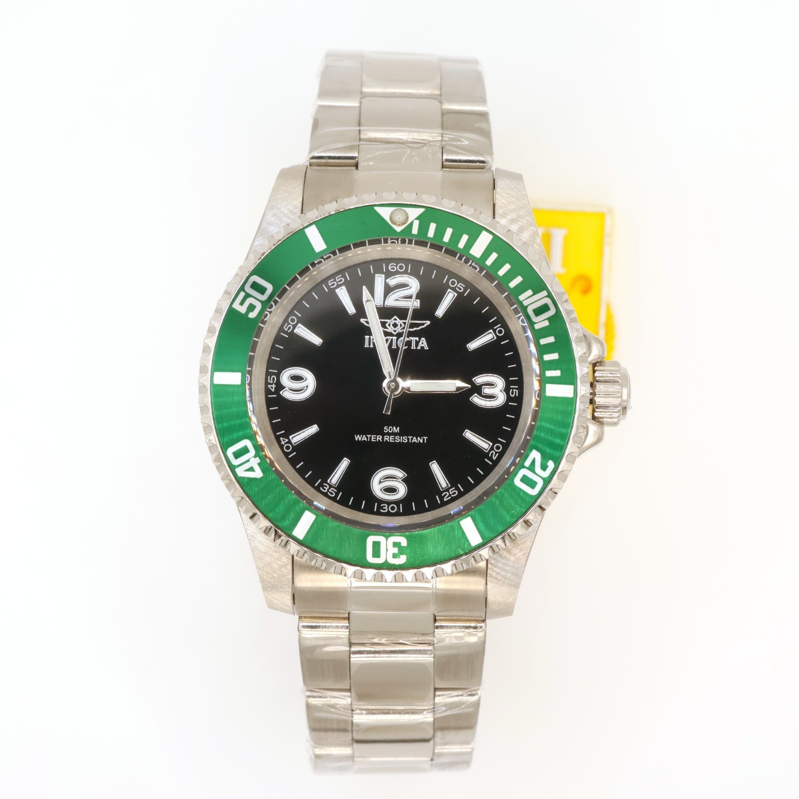 Invicta Specialty Rowan 49338 Emerald Shadow 40mm Black Dial Green Bezel SS