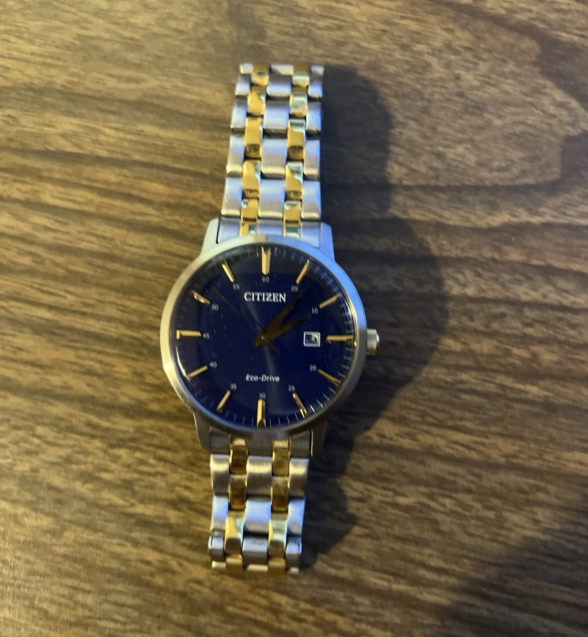 Citizen Eco-Drive Men’s Two-Tone Bracelet Blue Dial Date 100m 40mm Watch