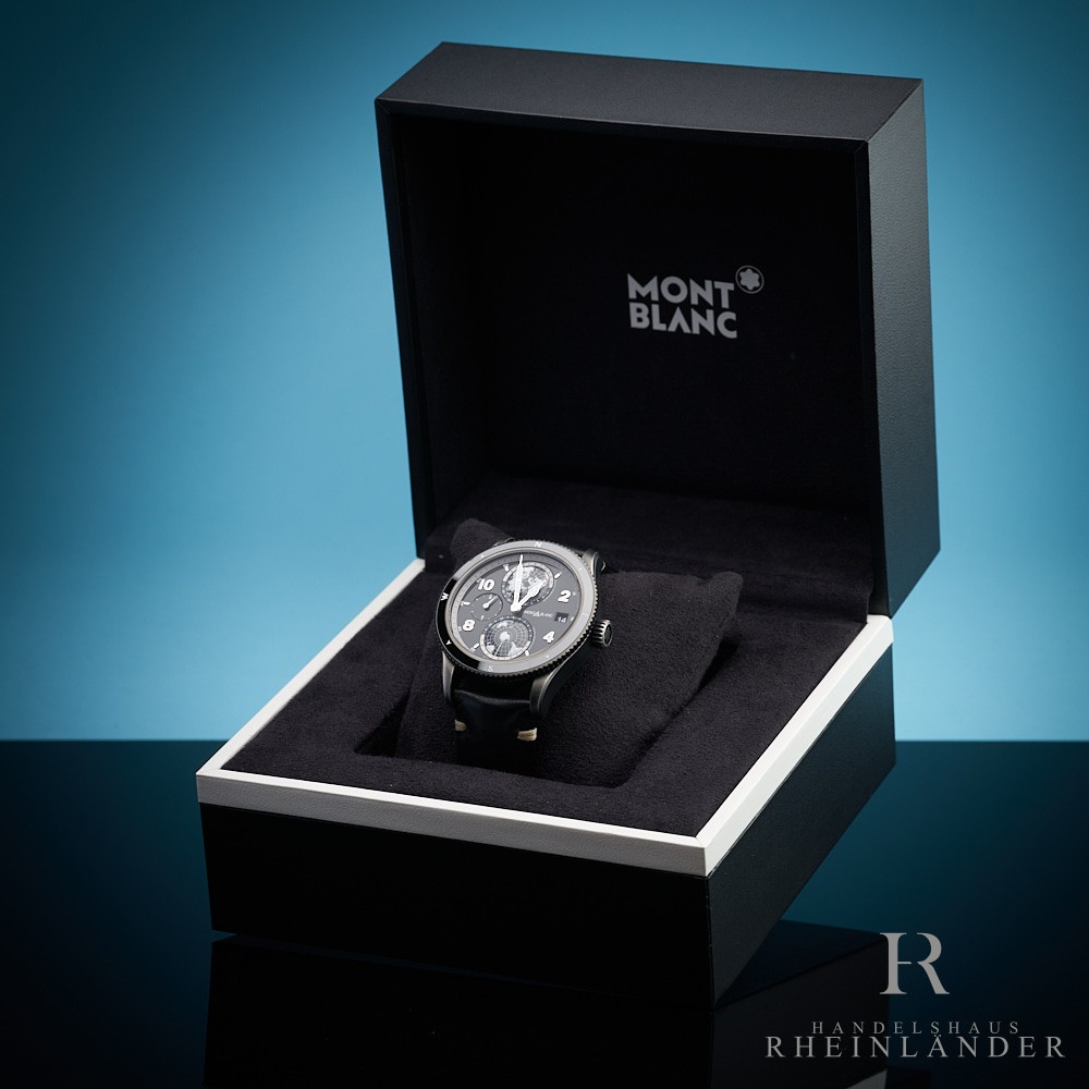 Montblanc 1858 Geosphere Steel Ceramic Ultra Black Limited Edition 1858 128257