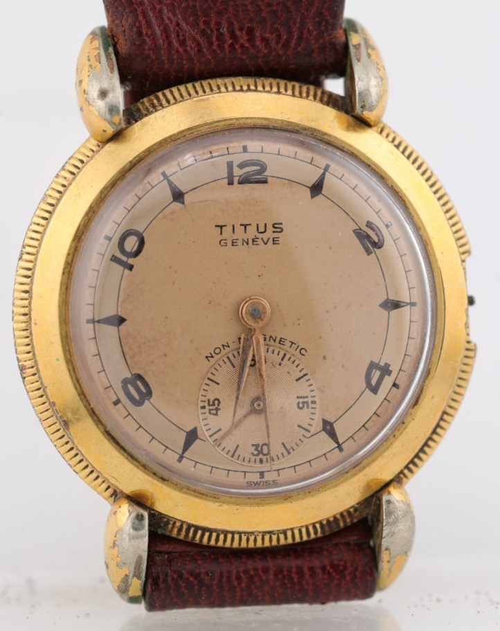 TITUS GENEVE SWISS cal. ETA 900, 15j WRIST WATCH, 33mm 16mm LUG, FOR REPAIR (NF)