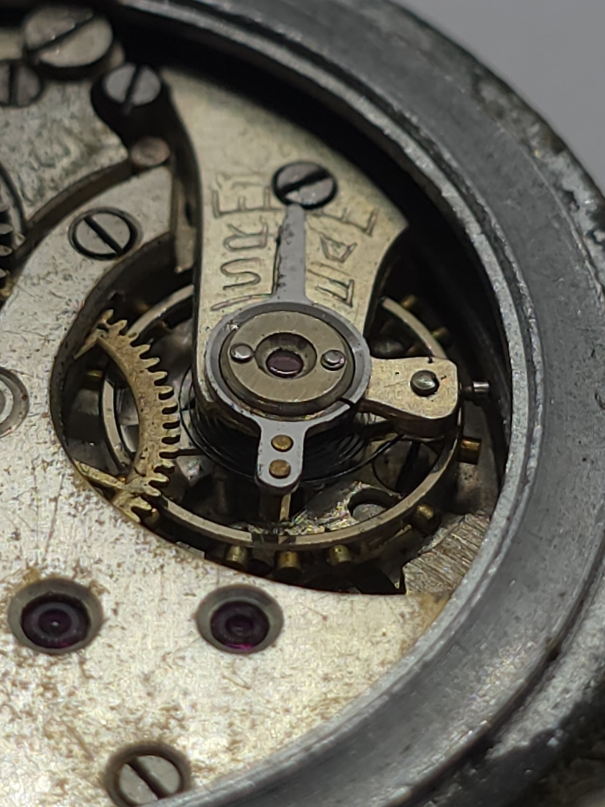 Vintage Fidus Military WWII Watch Movement Cal. Cupillard 233 Good Balance Sprin