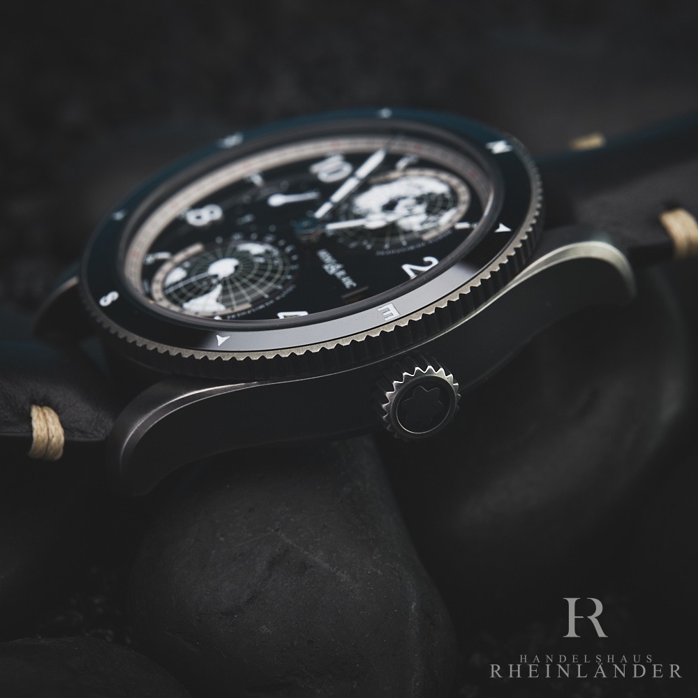 Montblanc 1858 Geosphere Steel Ceramic Ultra Black Limited Edition 1858 128257