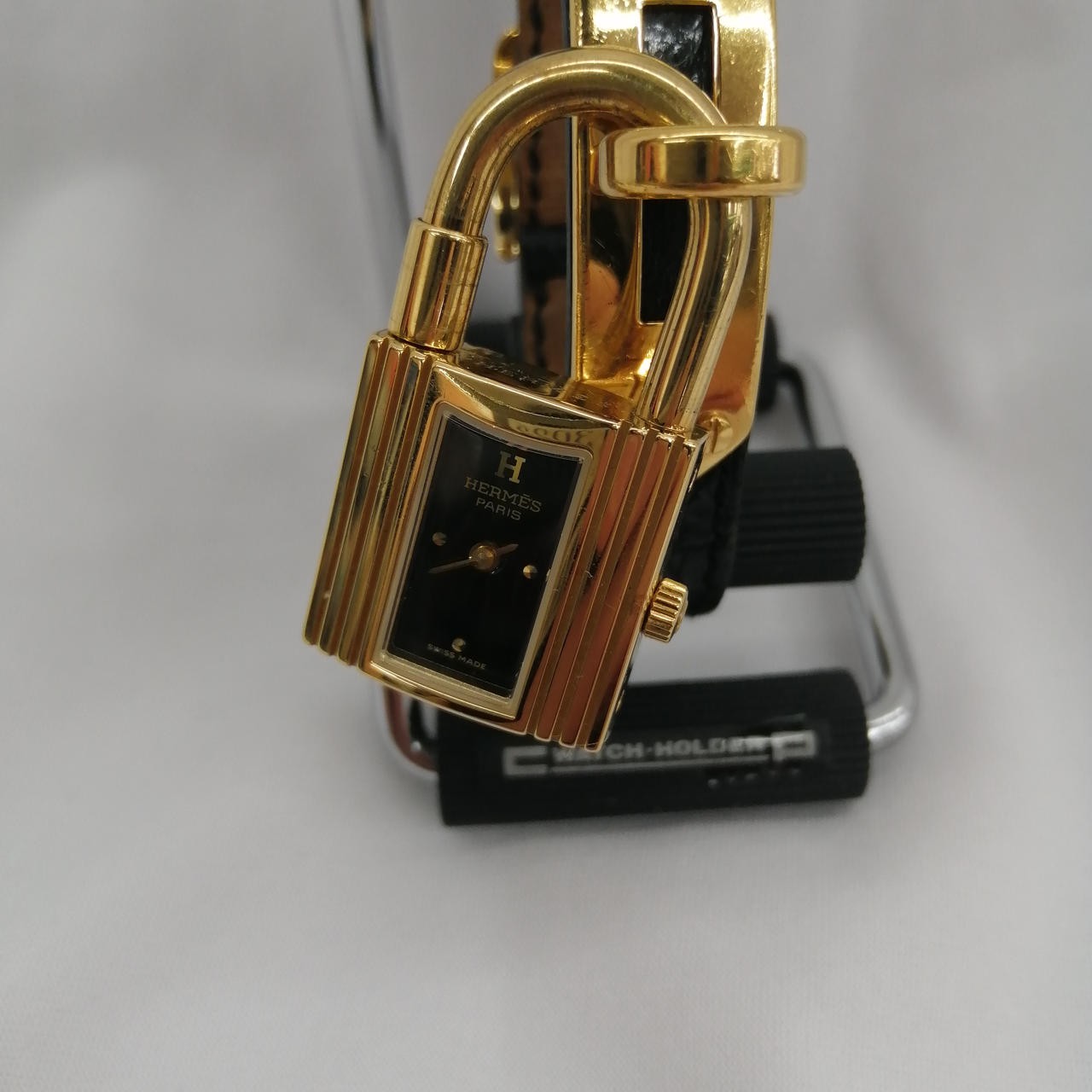[A4N] Hermes Kelly Watch P10 Gold Plated Leather Quartz Ladies [b9x]
