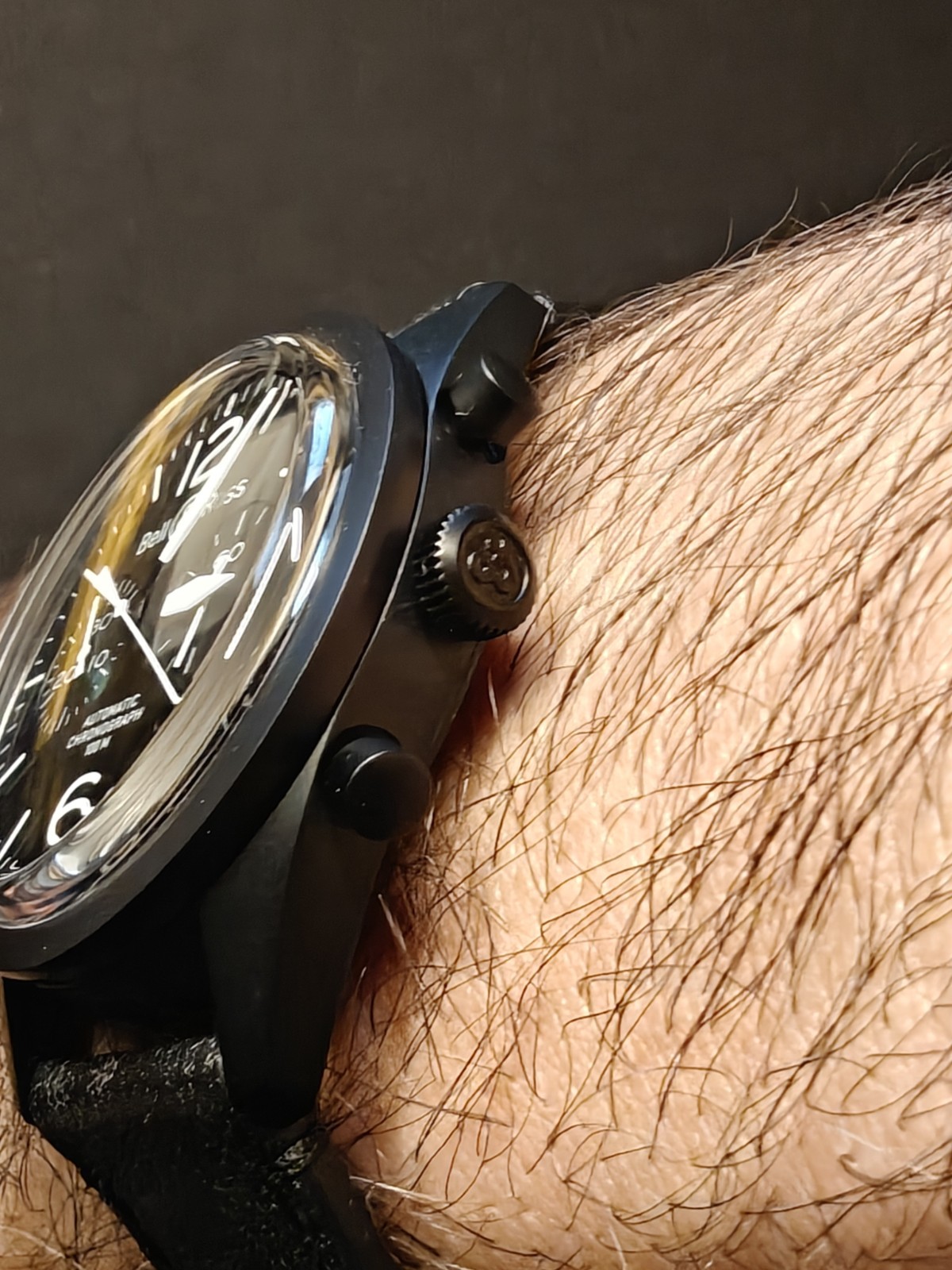 Bell and Ross br-126-94-sc Black Chronograph Tudor Black Bay Strap Swiss