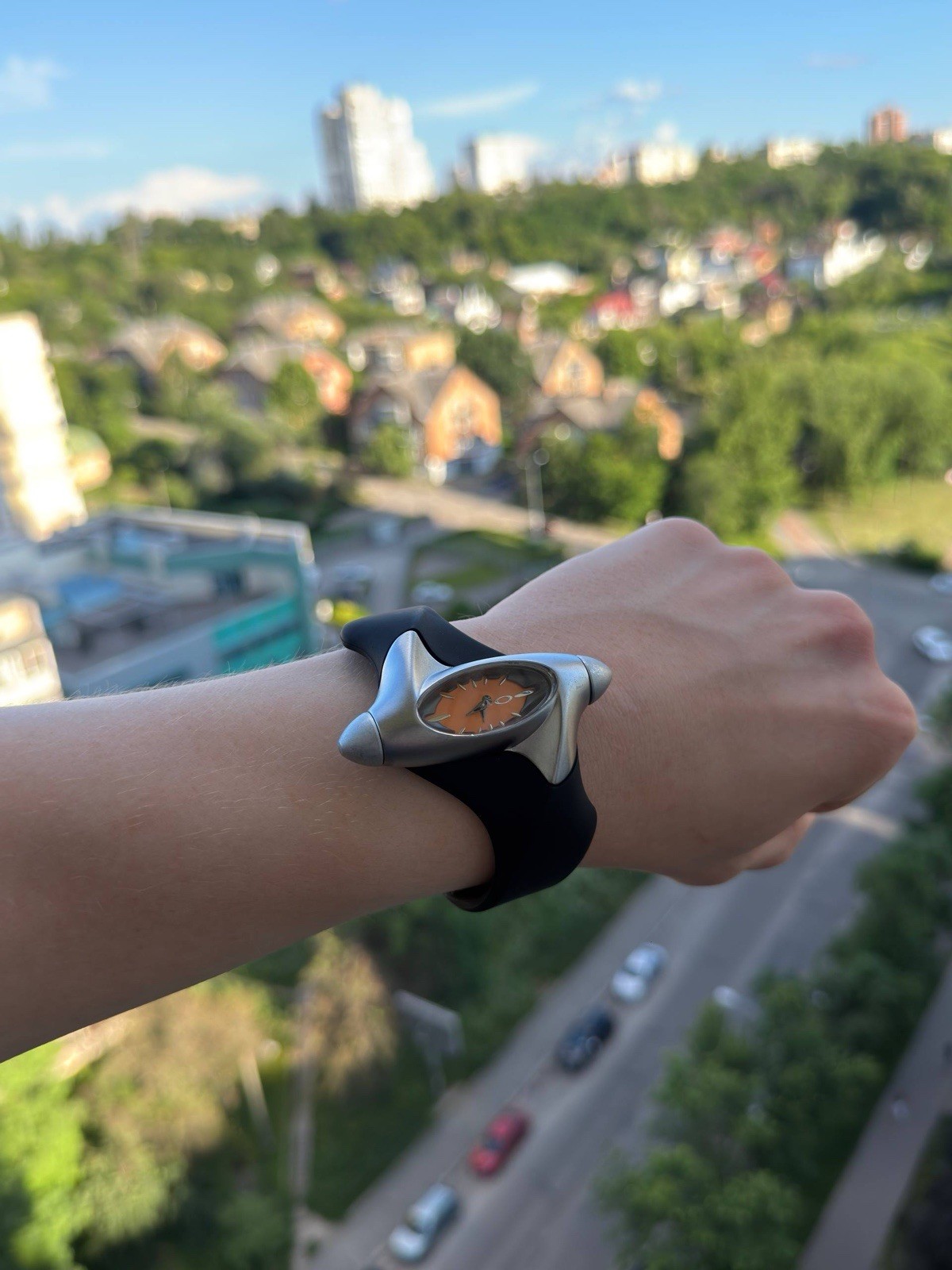 Oakley Torpedo Quartz Watch Analog Rubber Stainless Steel Rare Orange Black