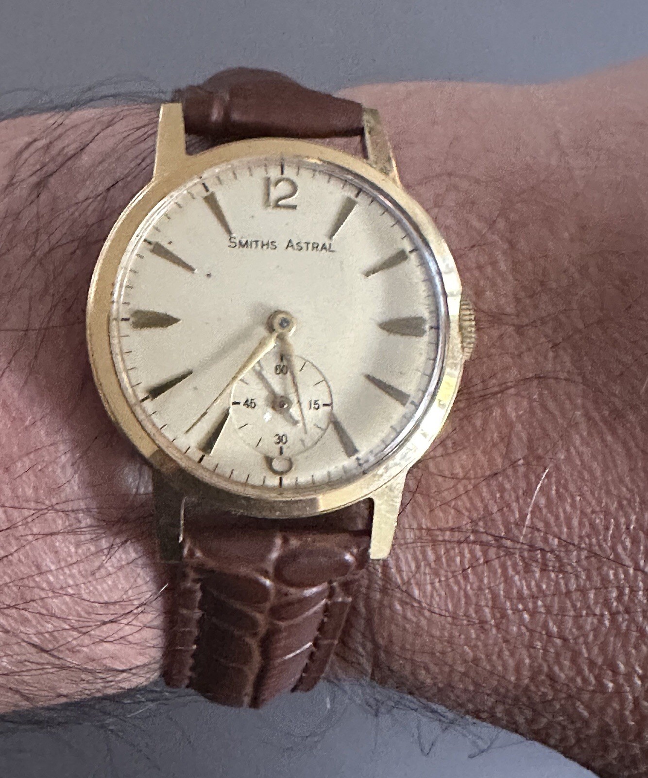Vintage Smiths Astral 15 Jewels Sub S/N C417998 VGC GWO Made England Mens Watch