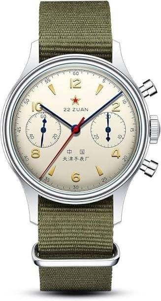 BNIB 38mm Seagull 1963 China Air Force Pilot Chronograph ST1901 Mechanical Watch
