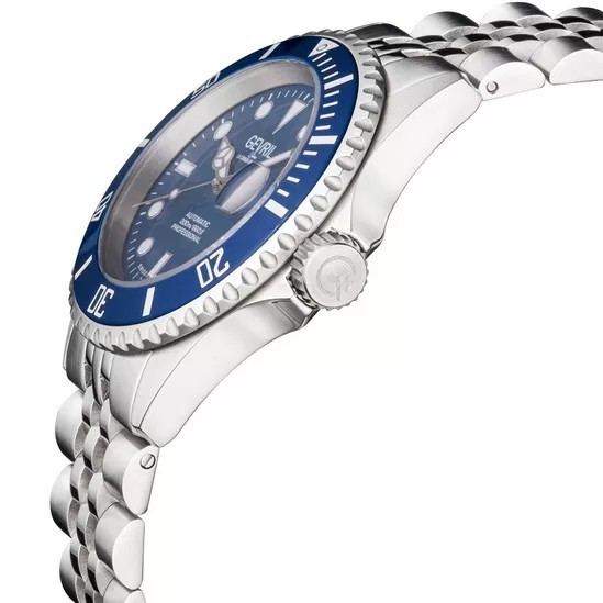 Men’s Gevril Wall Street Ceramic Bezel Swiss Automatic Watch (4851B)
