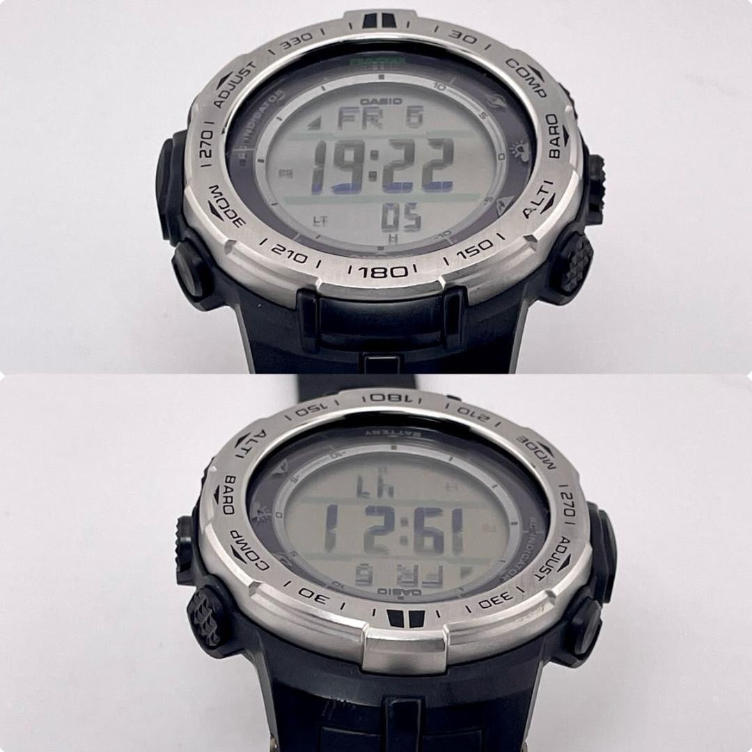 Operating Rare Casio Pro Trek PRW 3100 Barometric Altitude Direction Watch