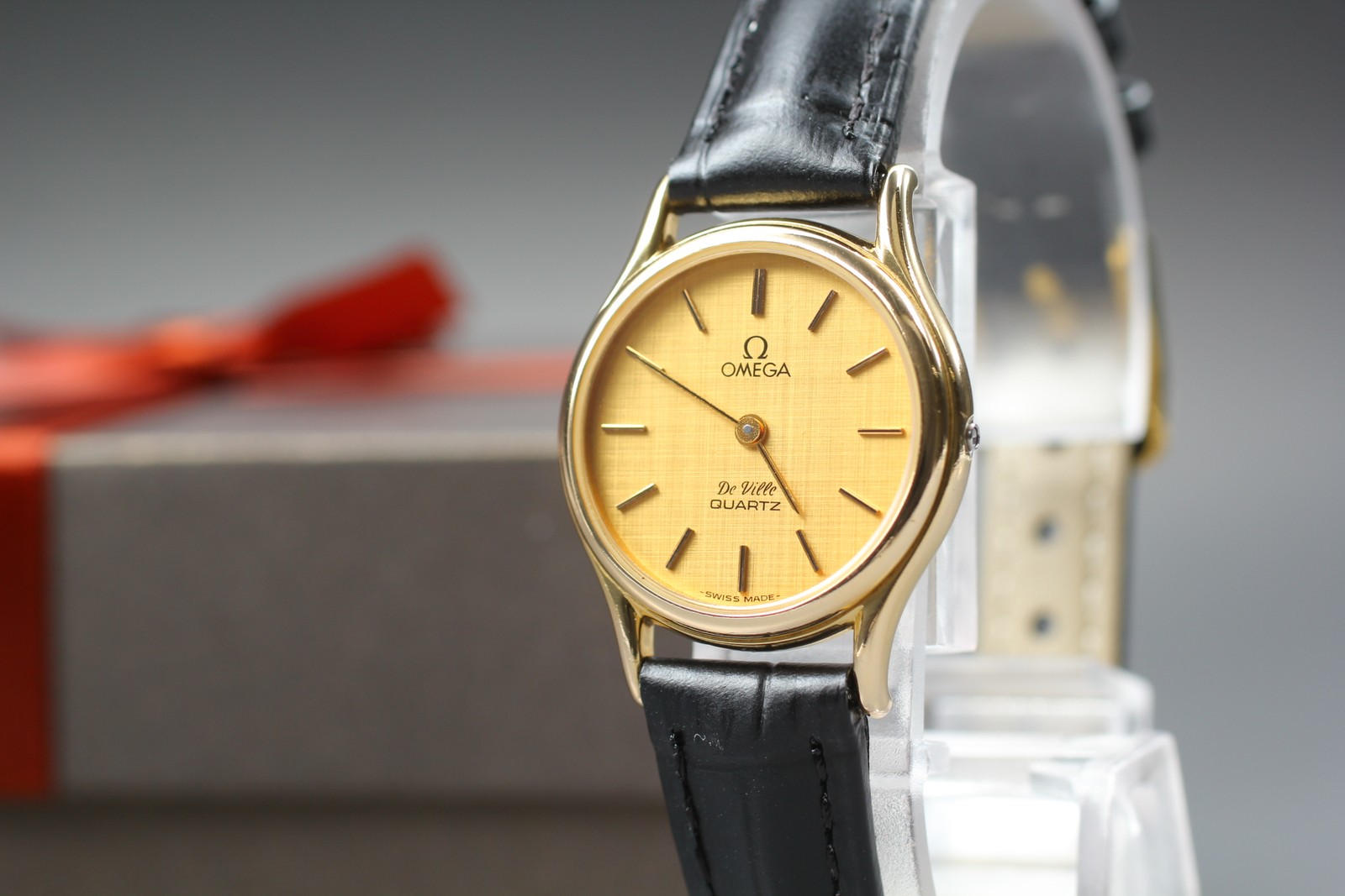 [Near MINT] Vintage 1982 OMEGA De Ville 24mm Gold Qz 591.0094 Cal.1365 Women’s