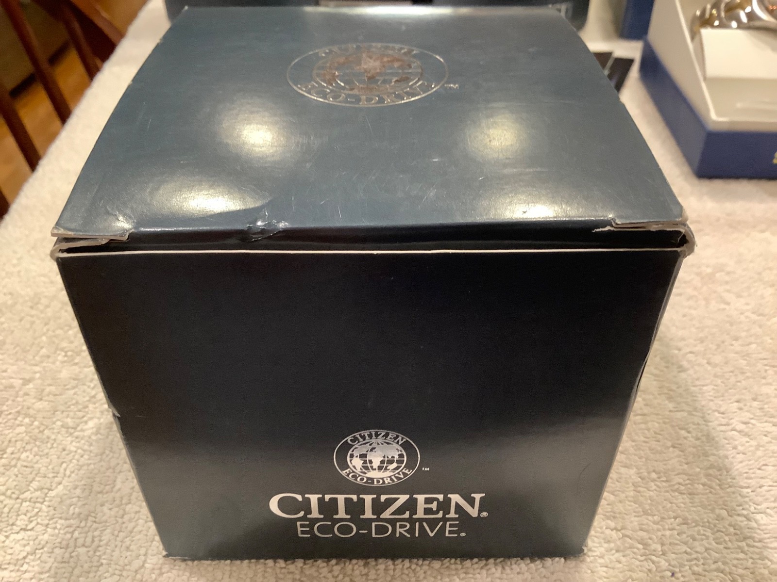 Vintage Citizen Solar-Tech 180 WR100 Two-Tone Men’s Watch Black Dial Box N-7810