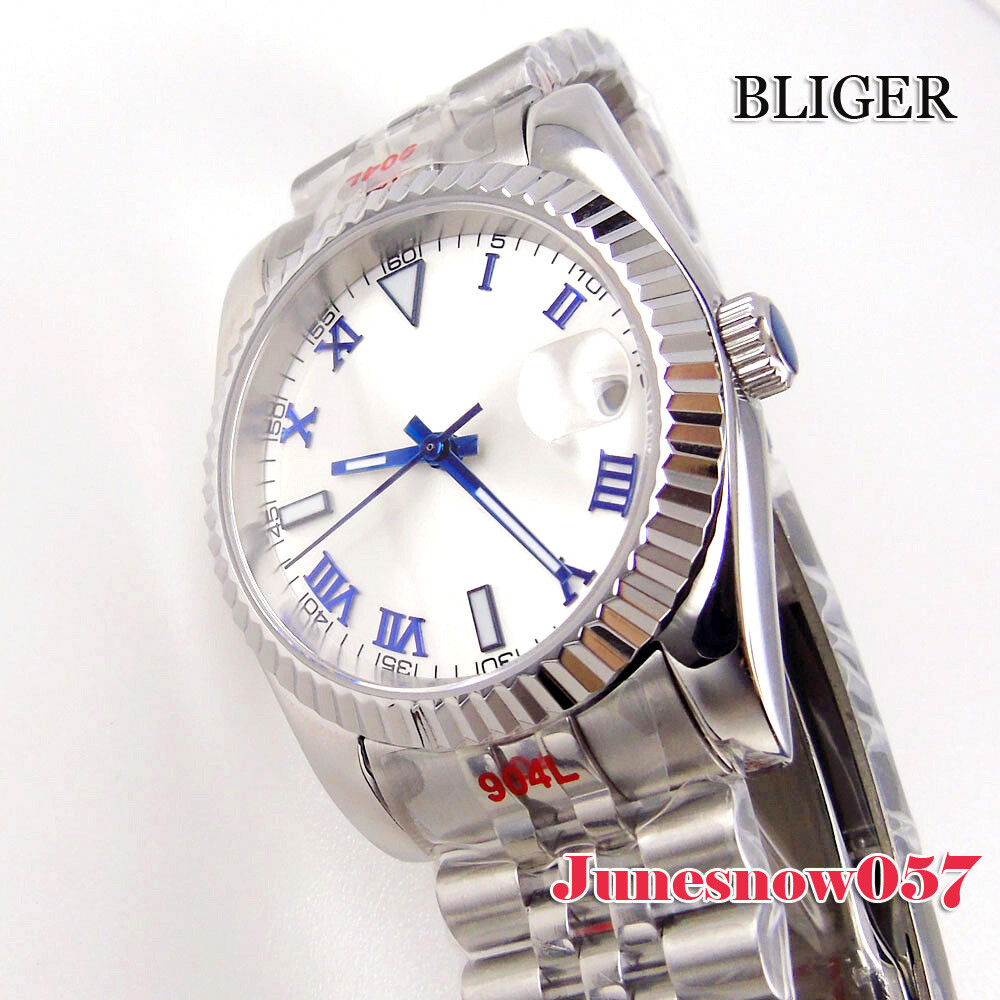 Bliger 36MM/39MM Automatic Watch Men NH35A MIYOTA PT5000 Movement Jubilee Strap