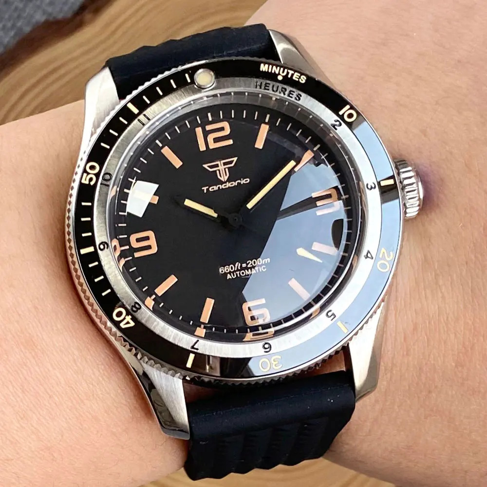 Tandorio NH35A PT5000 Automatic Dive Watch 200m Waterproof Sapphire Ceramic Men