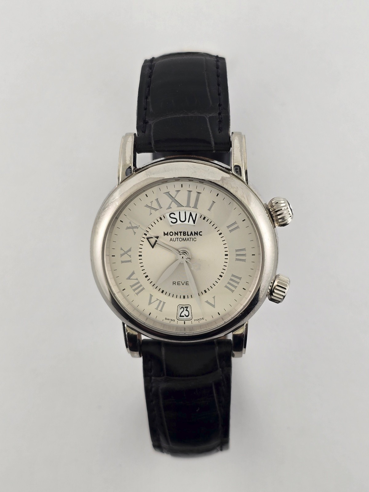Pre-Owned Montblanc Meisterstück Reveil 8562 36mm Silver Dial w/ Box + Papers