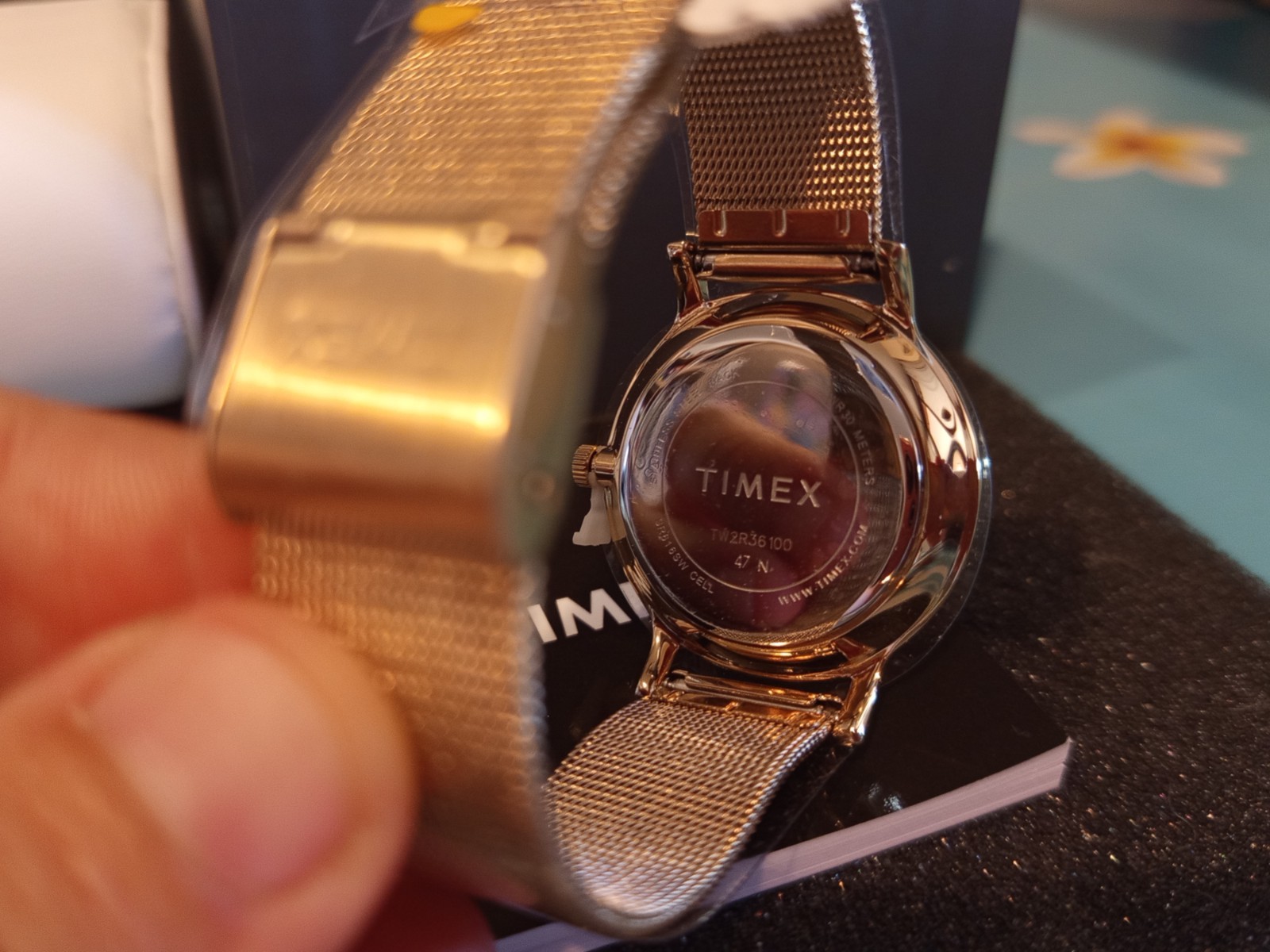 Timex Skyline 34mm Gold Mesh Bracelet Watch TW2R36100D7 NEW Wristwatch