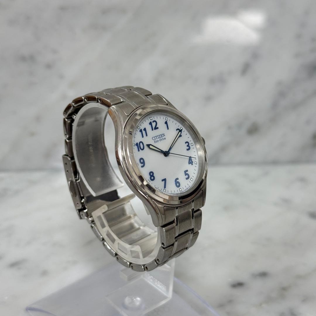 CITIZEN Eco-Drive Watch, Citizen E031, Silver, Blue, White