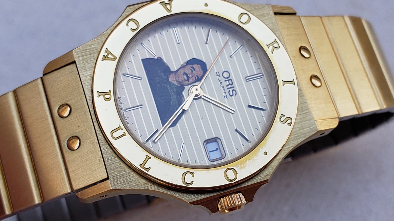 Rare Mint Oris Saddam Hussein Of Iraq 🇮🇶 33mm Quartz Mens Watch