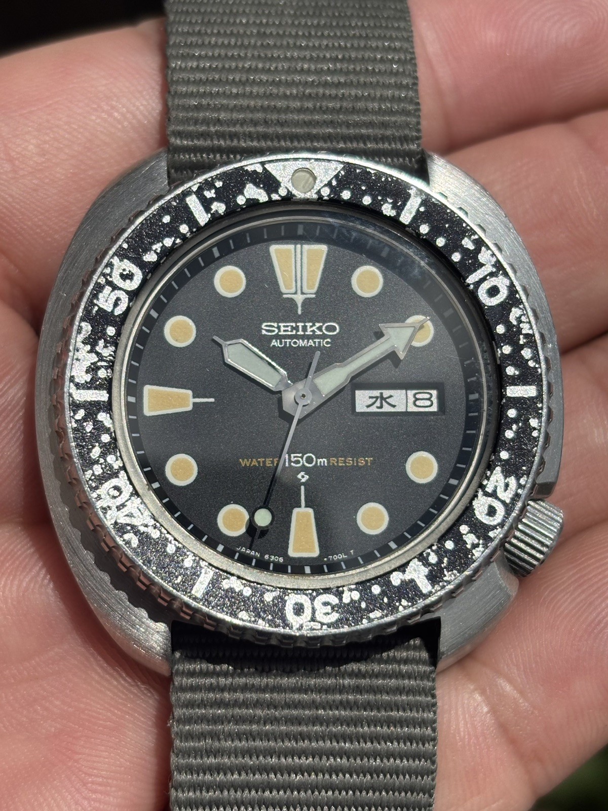 Seiko 6306-7001 Turtle JDM April 1977 Kanji Day Wheel