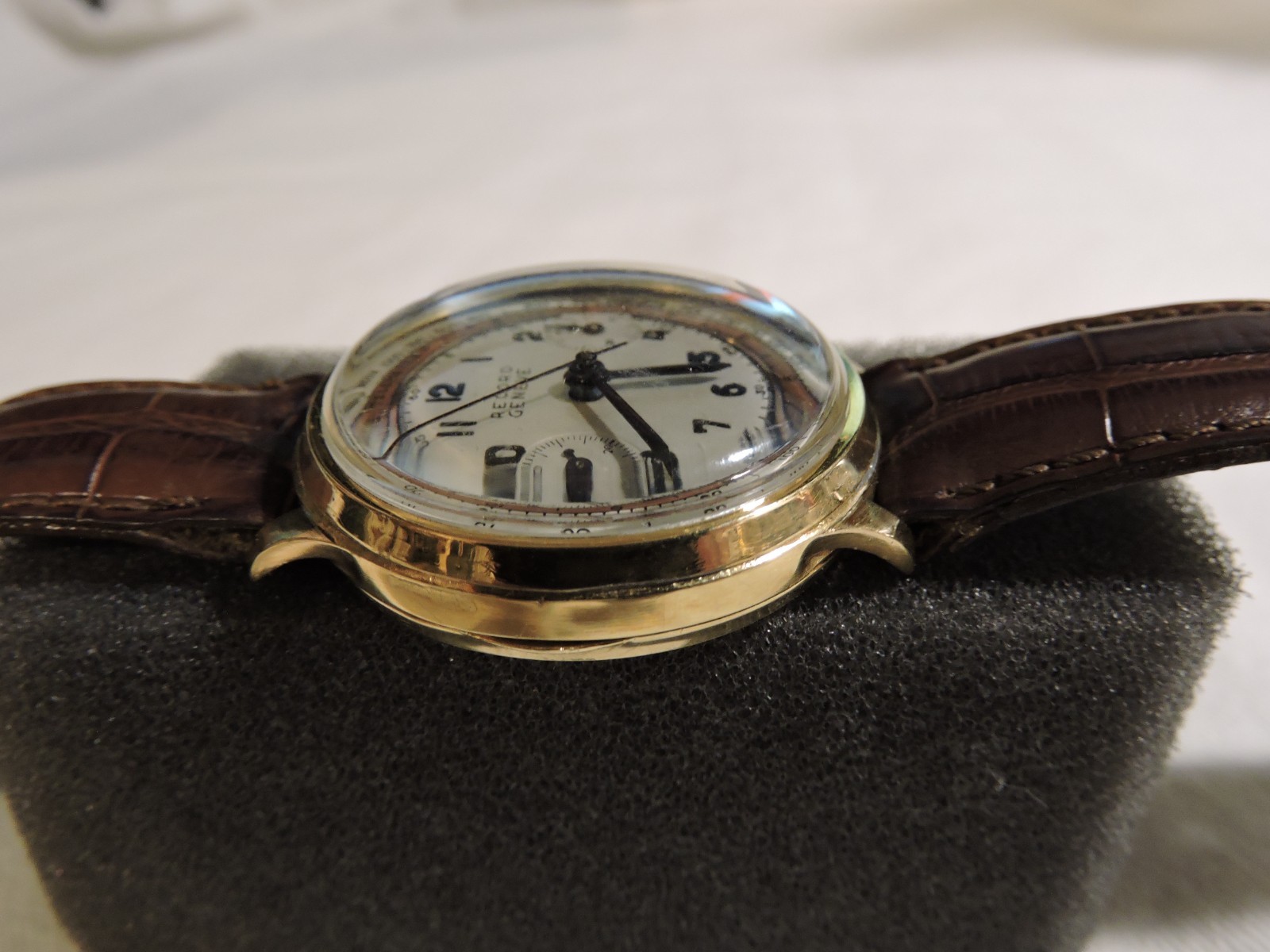 Vtg 18K Gold Record Geneve Longines Venus 175 TIMEGRAPHER Tachy Telemeter 1940’s