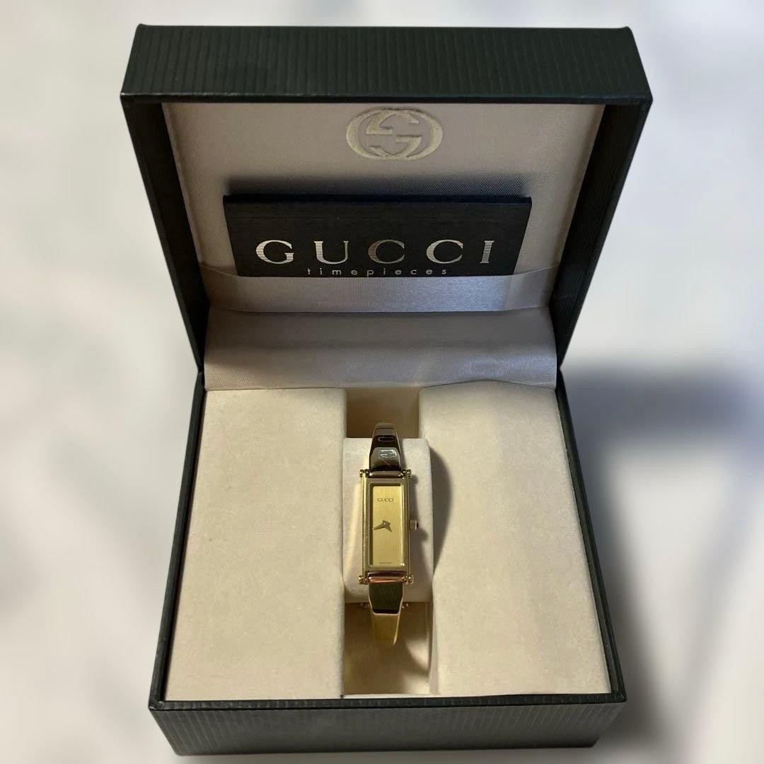Gucci 1500L Bangle Watch Gold Quartz Ladies Japan 07899