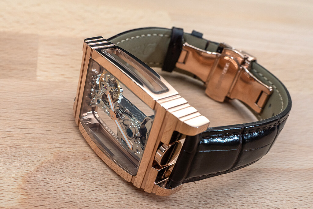 Mens Bridge Manual Mechanical Watch – Rose Gold Brown Leather Diasteria 1688